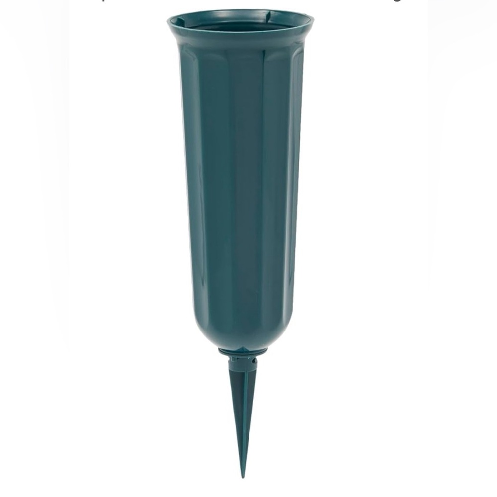 Elegant Teal Vase with Spike For Memorial Flowers 12 Pack